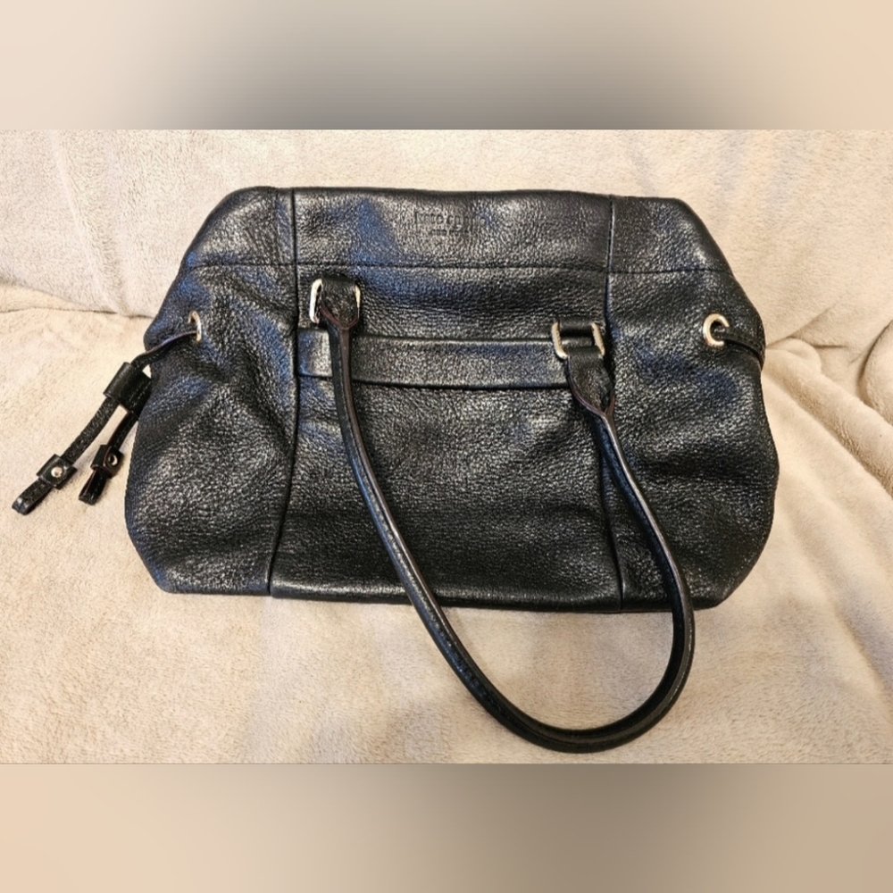 Kate Spade Elegant Black Leather Tote Bag
